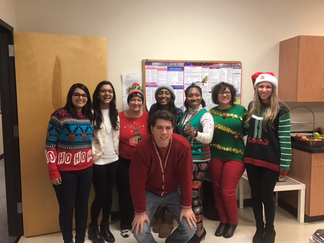 Participants of Ugly Sweater Competition